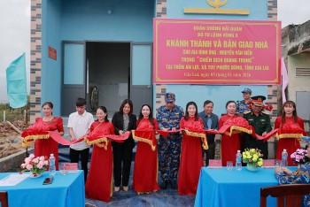 Vùng 3 Hải quân khánh thành, bàn giao ngôi nhà thứ 4 giúp dân khắc phục hậu quả mưa lũ tại Gia Lai
