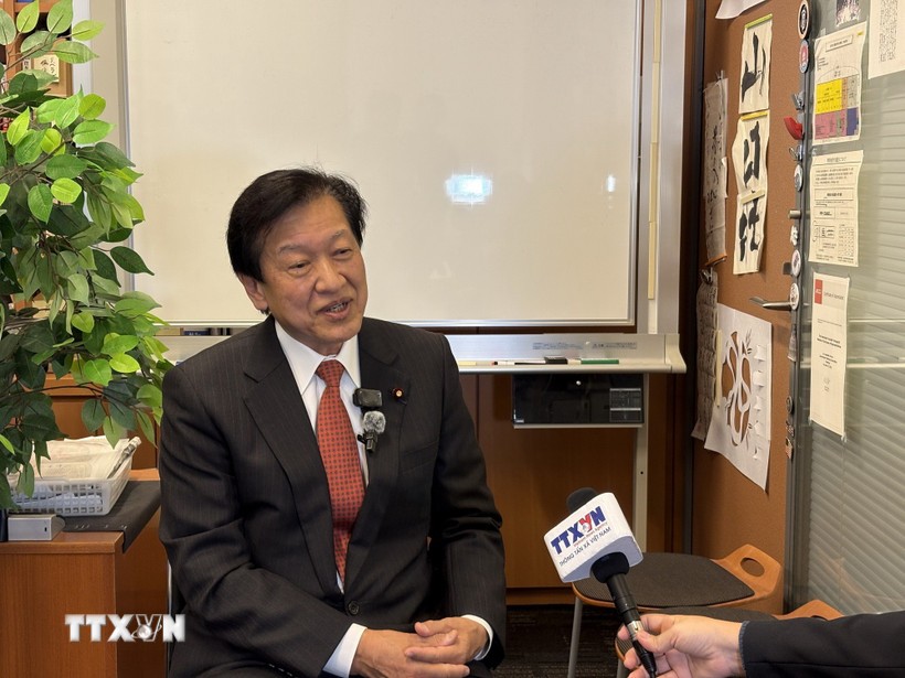 Trưởng ban Quốc tế Đảng Dân chủ Tự do (LDP), ông Yamaguchi Tsuyoshi. (Ảnh: Xuân Giao/TTXVN) Trưởng ban Quốc tế Đảng Dân chủ Tự do (LDP), ông Yamaguchi Tsuyoshi. (Ảnh: Xuân Giao/TTXVN)