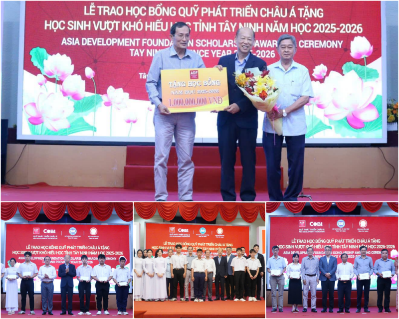 ADF trao 330 suất học bổng cho các em học sinh có hoàn cảnh khó khăn ở Tây Ninh ADF trao 330 suất học bổng cho các em học sinh có hoàn cảnh khó khăn ở Tây Ninh