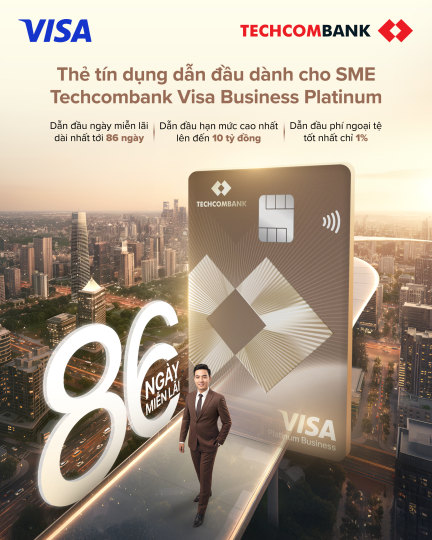 Techcombank ra mắt thẻ tín dụng Techcombank Visa Business Platinum