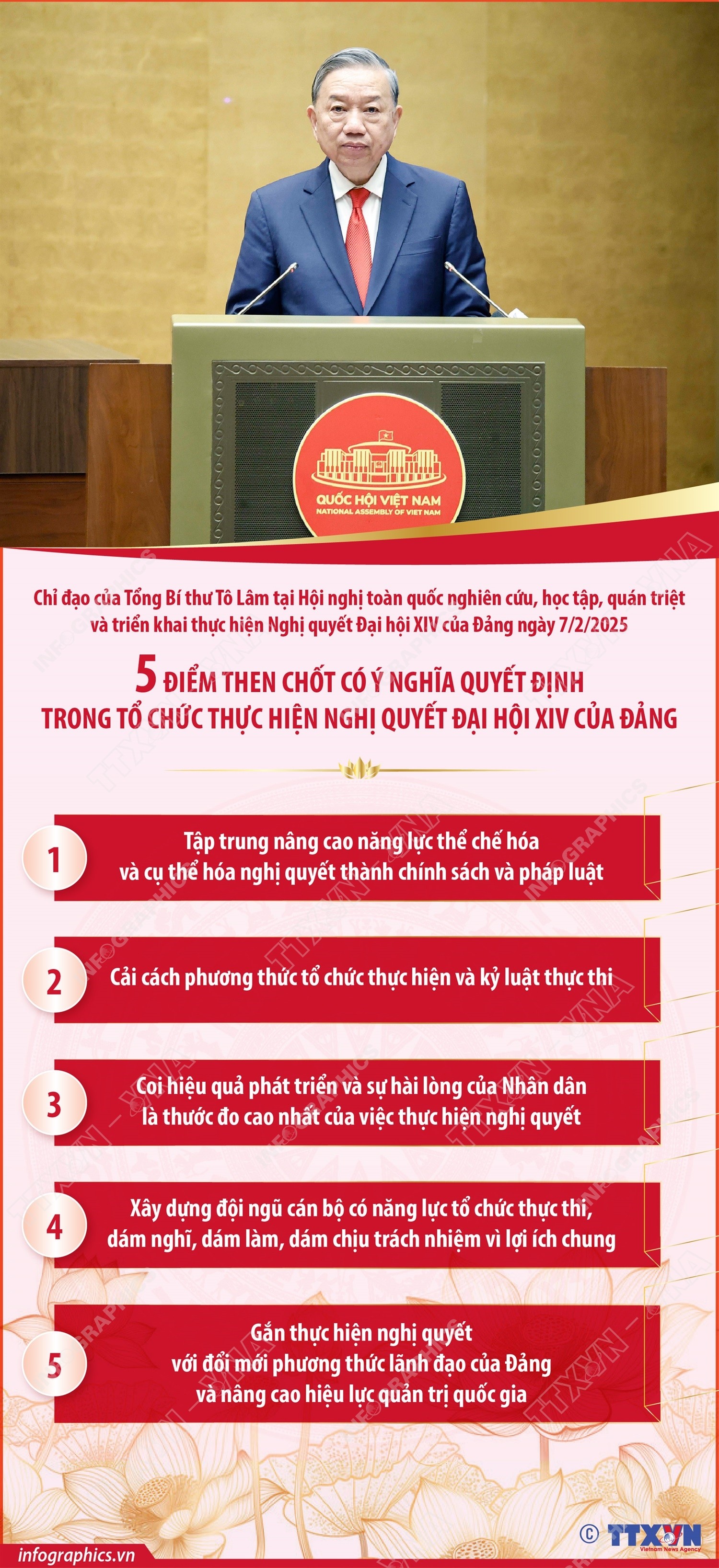 5 điểm then chốt có ý nghĩa quyết định trong tổ chức thực hiện Nghị quyết Đại hội XIV của Đảng