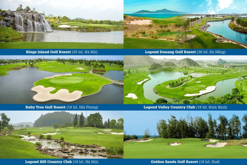 Các tổ hợp sân gôn được quản lý và vận hành bởi BRG Golf