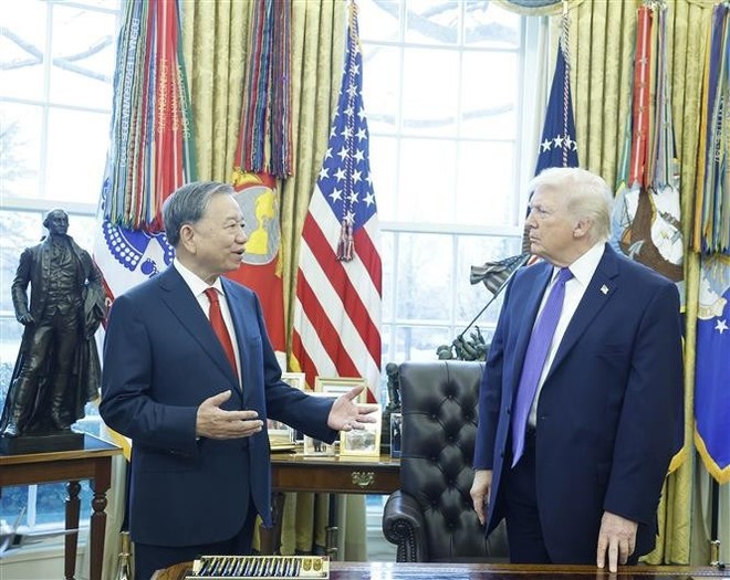 Tổng Bí thư Tô Lâm gặp Tổng thống Hoa Kỳ Donald Trump