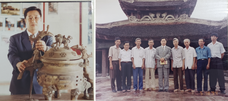 Ông Lý Xương Căn trong chuyến viếng thăm Đến Đô (Bắc Ninh) vào năm 1994. (Ảnh: NVCC) Ông Lý Xương Căn trong chuyến viếng thăm Đến Đô (Bắc Ninh) vào năm 1994. (Ảnh: NVCC)
