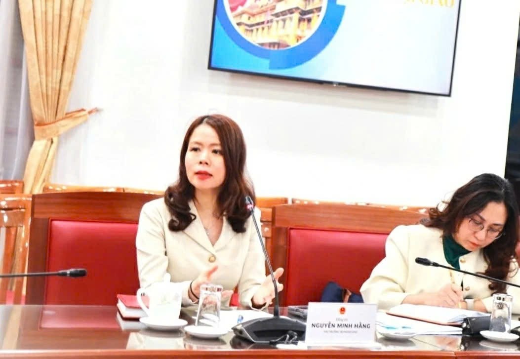 Thứ trưởng Ngoại giao Nguyễn Minh Hằng phát biểu chỉ đạo tại cuộc họp liên ngành. (Ảnh: Vân Khánh) Thứ trưởng Ngoại giao Nguyễn Minh Hằng phát biểu chỉ đạo tại cuộc họp liên ngành. (Ảnh: Vân Khánh)