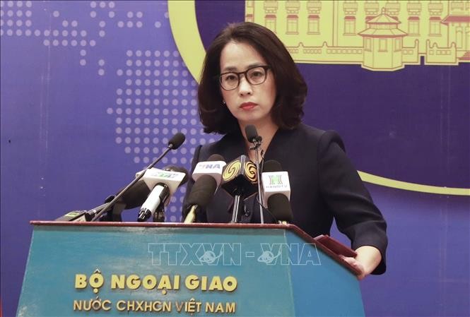 Người phát ngôn Bộ Ngoại giao Phạm Thu Hằng. Ảnh: Phương Thảo/TTXVN phát
