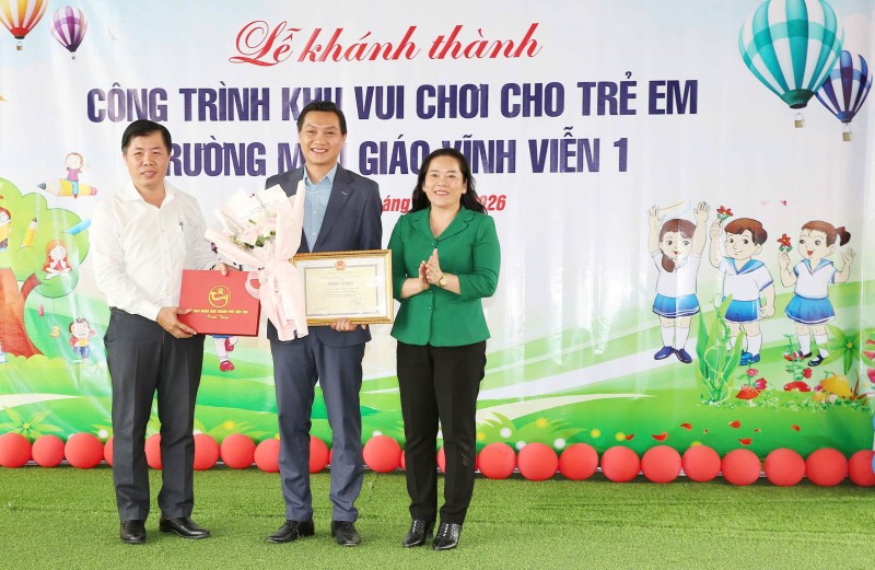 Cần Thơ: Khánh thành khu vui chơi trẻ em tại Trường Mẫu giáo Vĩnh Viễn 1, lan tỏa trách nhiệm vì thế hệ tương lai
