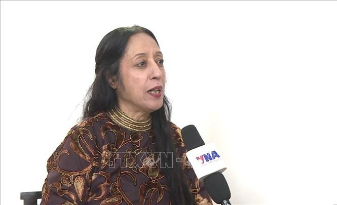 Giáo sư Reena Marwah, giảng viên Đại học Delhi, Tổng Thư ký Hiệp hội các học giả châu Á. (Ảnh: TTXVN)