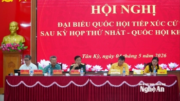Đoàn đại biểu Quốc hội tỉnh Nghệ An tiếp xúc cử tri xã Tân Kỳ