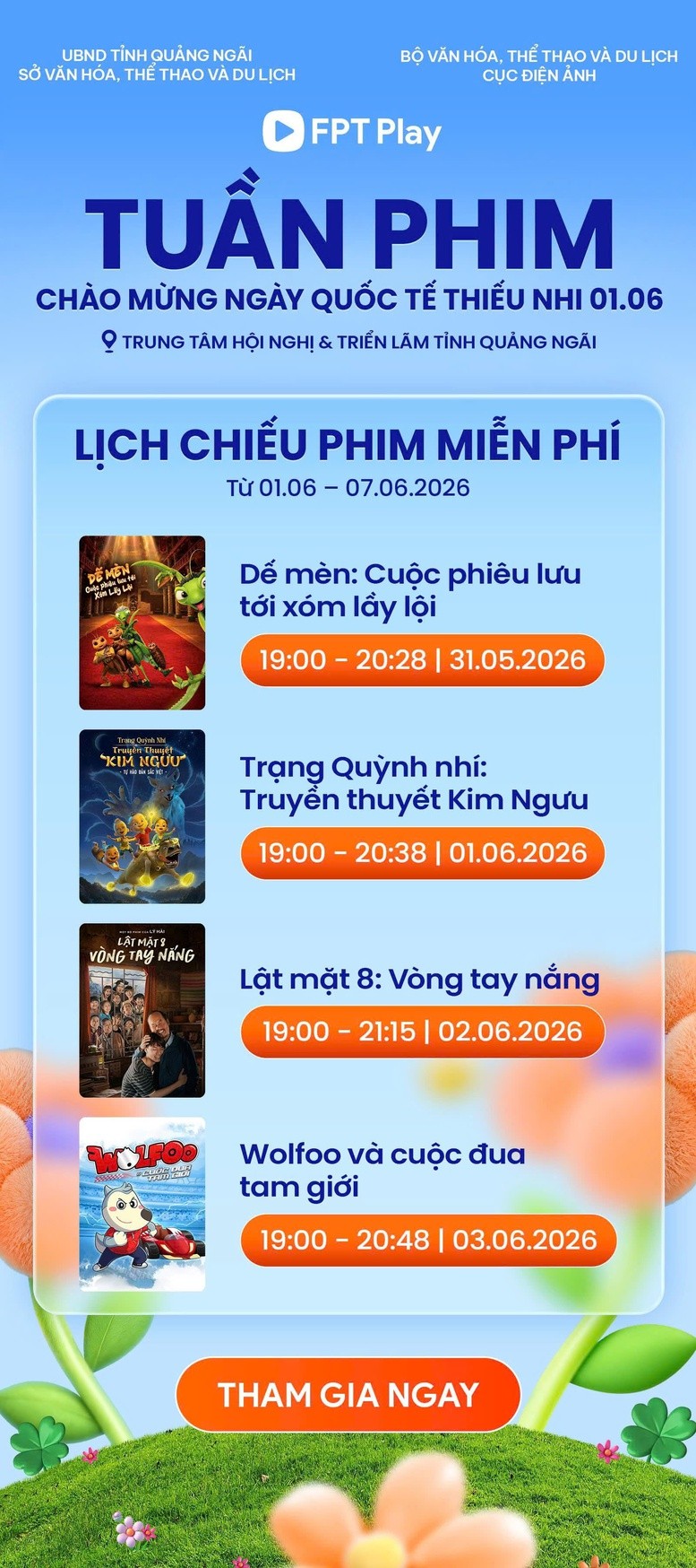 Tuần phim Chào mừng ngày Quốc tế thiếu nhi 1/6