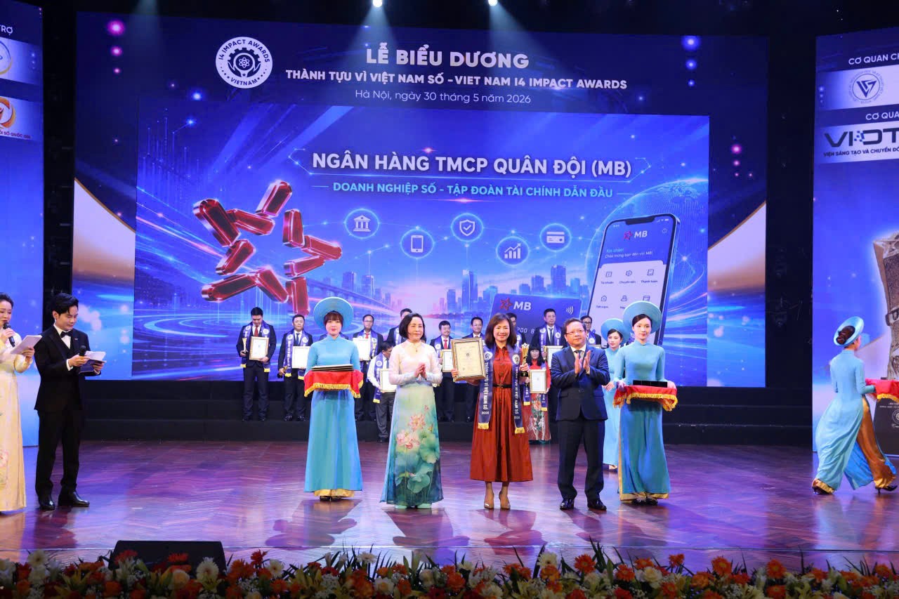 BIZ MBBank được vinh danh tại Lễ Biểu dương Thành tựu Tác động vì Việt Nam Số 2026 BIZ MBBank được vinh danh tại Lễ Biểu dương Thành tựu Tác động vì Việt Nam Số 2026