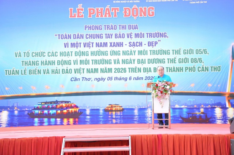 Cần Thơ phát động phong trào “Toàn dân chung tay bảo vệ môi trường, vì một Việt Nam xanh - sạch - đẹp”