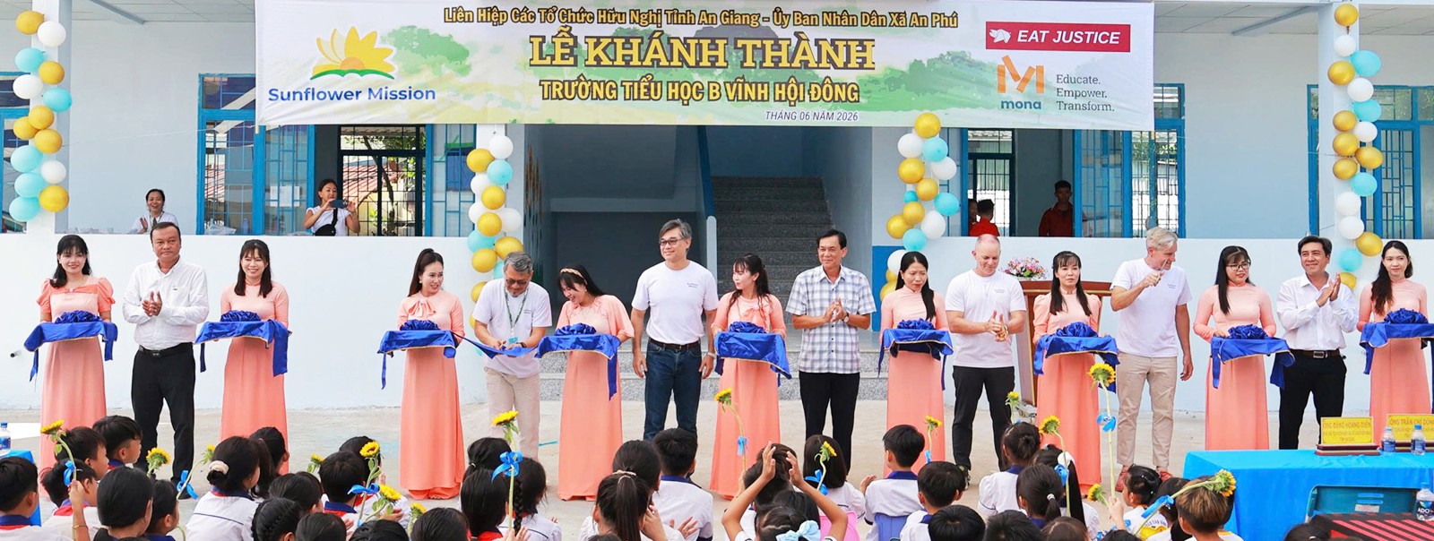 Sunflower Mission (Hoa Kỳ) tài trợ công trình giáo dục 4,9 tỷ đồng tại An Giang