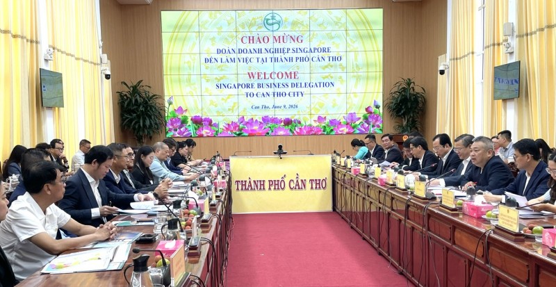Cần Thơ mở rộng dư địa hợp tác với doanh nghiệp Singapore, hướng đến tăng trưởng xanh và bền vững Cần Thơ mở rộng dư địa hợp tác với doanh nghiệp Singapore, hướng đến tăng trưởng xanh và bền vững