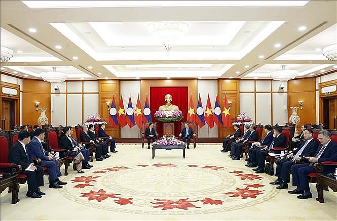 Tổng Bí thư, Chủ tịch nước Tô Lâm tiếp Thủ tướng Lào Tổng Bí thư, Chủ tịch nước Tô Lâm tiếp Thủ tướng Lào