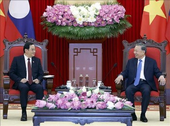Tổng Bí thư, Chủ tịch nước Tô Lâm tiếp Thủ tướng Lào