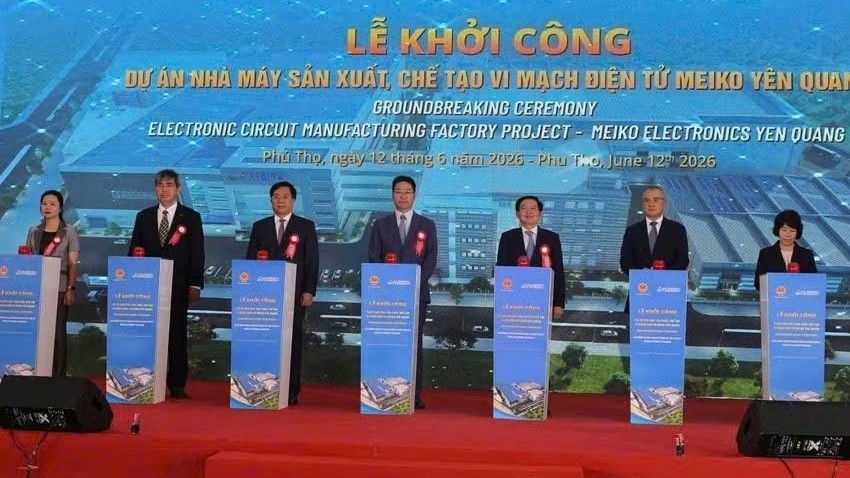 Meiko Nhật Bản khởi công nhà máy sản xuất vi mạch điện tử trị giá 500 triệu USD tại Phú Thọ