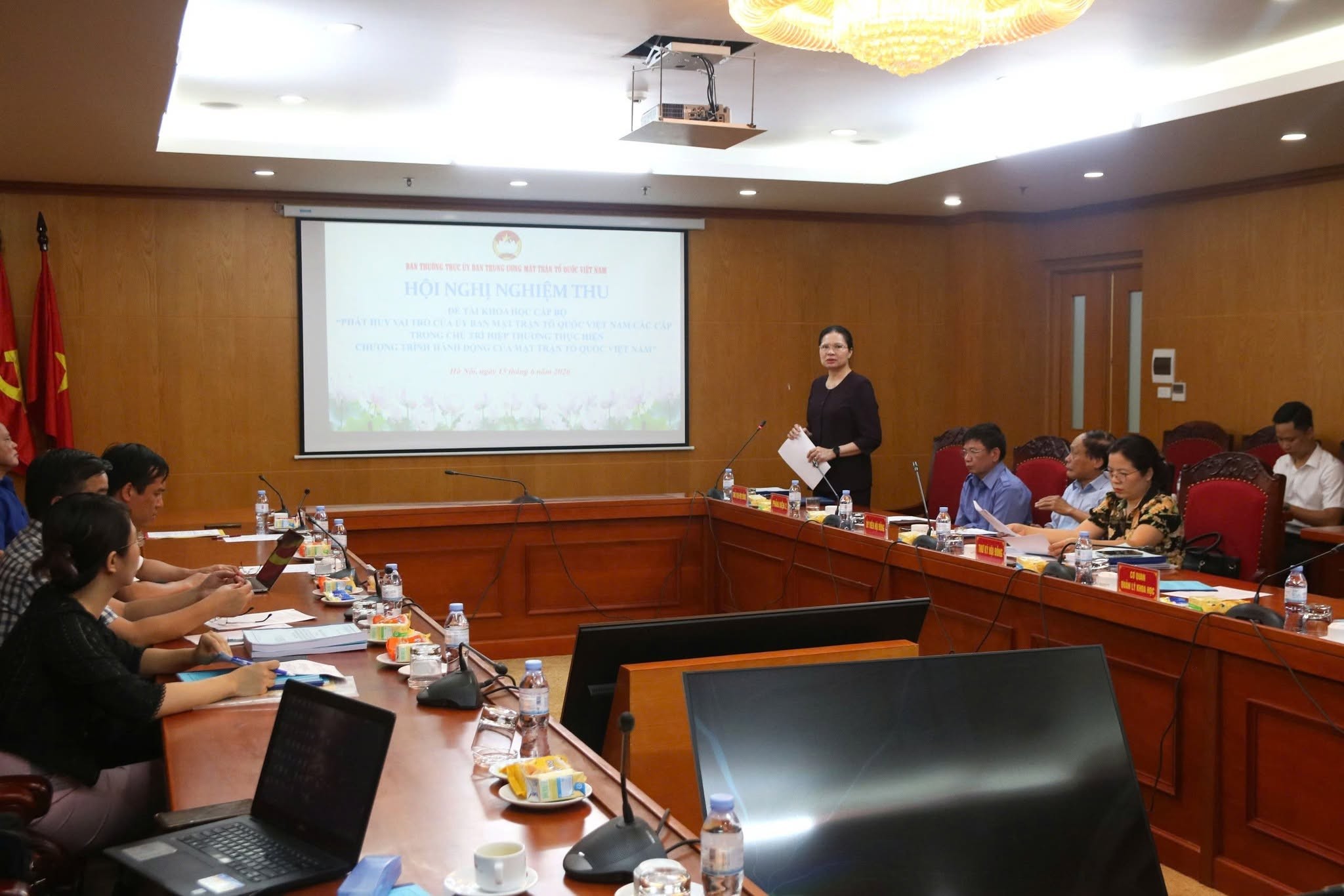 Hội nghị nghiệm thu Đề tài khoa học cấp bộ Đề xuất chuẩn hóa quy trình hiệp thương của MTTQ Việt Nam trong nhiệm kỳ mới