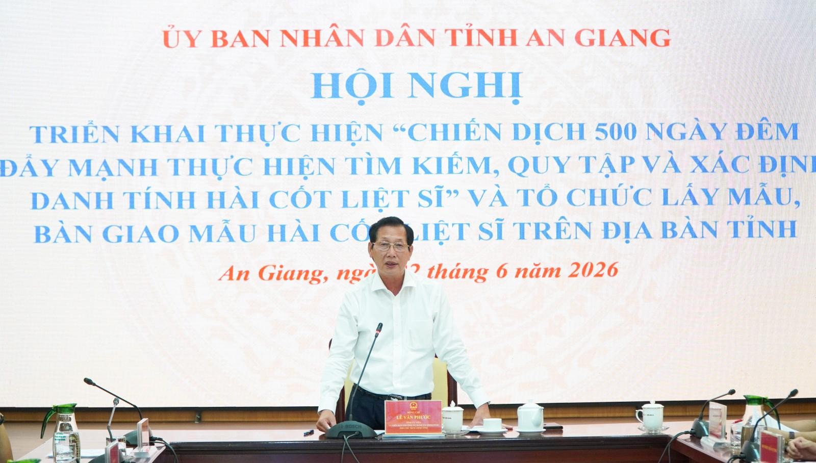 Phó Chủ tịch UBND tỉnh An Giang Lê Văn Phước, Trưởng Ban Chỉ đạo 515 tỉnh, Trưởng Ban Chuyên trách tỉnh