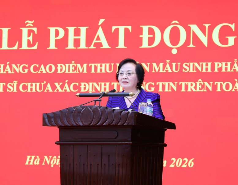 Phó Thủ tướng Phạm Thị Thanh Trà phát động cao điểm thu nhận ADN, mở thêm cơ hội xác định danh tính liệt sĩ