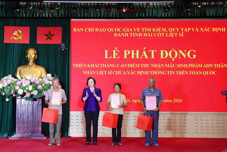 Phó Thủ tướng Phạm Thị Thanh Trà phát động cao điểm thu nhận ADN, mở thêm cơ hội xác định danh tính liệt sĩ