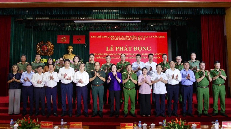 Phó Thủ tướng Phạm Thị Thanh Trà phát động cao điểm thu nhận ADN, mở thêm cơ hội xác định danh tính liệt sĩ