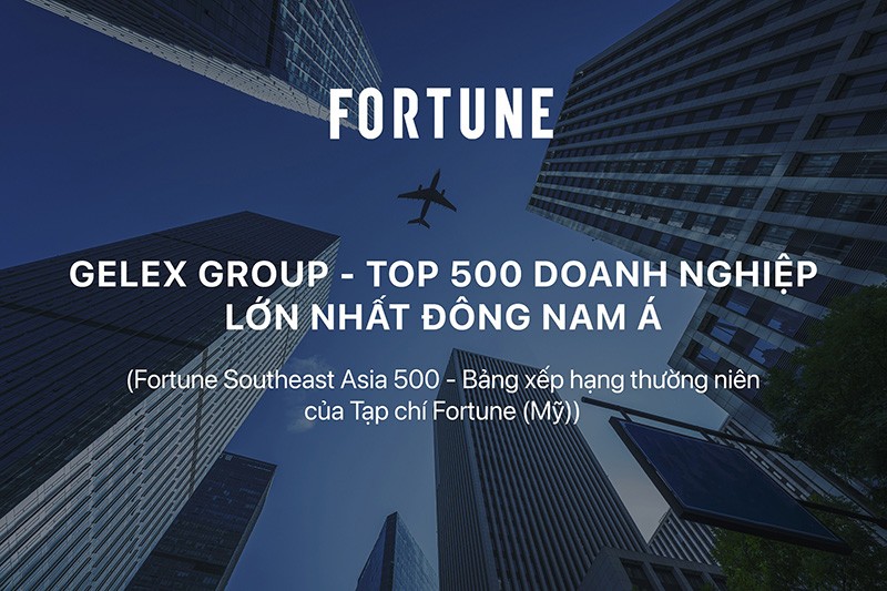 GELEX tiếp tục thăng hạng trong Top 500 doanh nghiệp lớn nhất Đông Nam Á