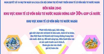 Đến năm 2045: Khu vực kinh tế có vốn đầu tư nước ngoài đóng góp 30% GDP cả nước