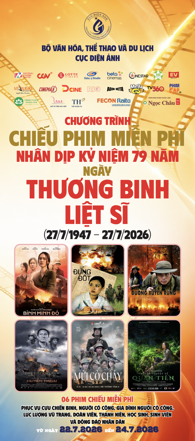 190 cụm rạp đồng loạt chiếu phim miễn phí dịp 27/7