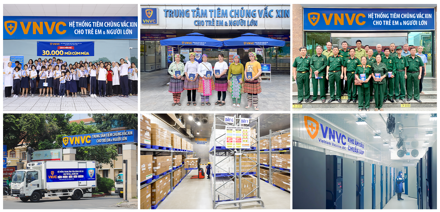 Trong nhiều năm qua, VNVC đã đầu tư phát triển hệ sinh thái vắc xin toàn diện với gần 300 trung tâm tiêm chủng trên toàn quốc, hệ thống bảo quản vắc xin và triển khai tiêm chủng an toàn, chi phí hợp lý trên toàn quốc, giúp hàng chục triệu trẻ em và người lớn dễ dàng tiếp cận vắc xin thế hệ mới bảo vệ sức khoẻ. 
