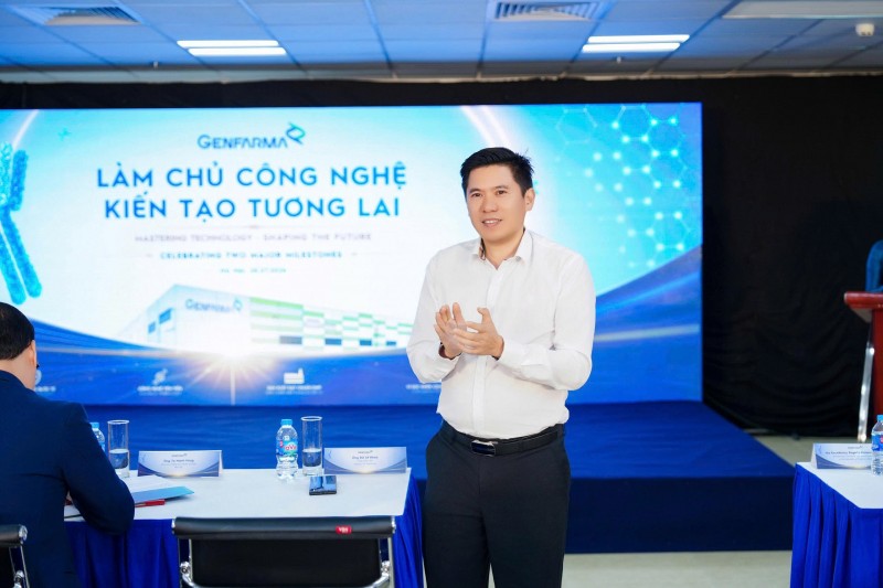 Ông Bùi Lê Khoa - Tổng Giám đốc Genfarma nhấn mạnh việc làm chủ các công nghệ sinh học tiên tiến luôn là mục tiêu của doanh nghiệp. Ảnh: Genfarma Ông Bùi Lê Khoa - Tổng Giám đốc Genfarma nhấn mạnh việc làm chủ các công nghệ sinh học tiên tiến luôn là mục tiêu của doanh nghiệp. Ảnh: Genfarma