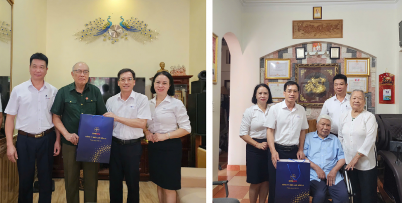  Công ty Điện lực Sơn La tổ chức thăm hỏi, tặng quà các gia đình chính sách là thân nhân cán bộ, nhân viên trong đơn vị
